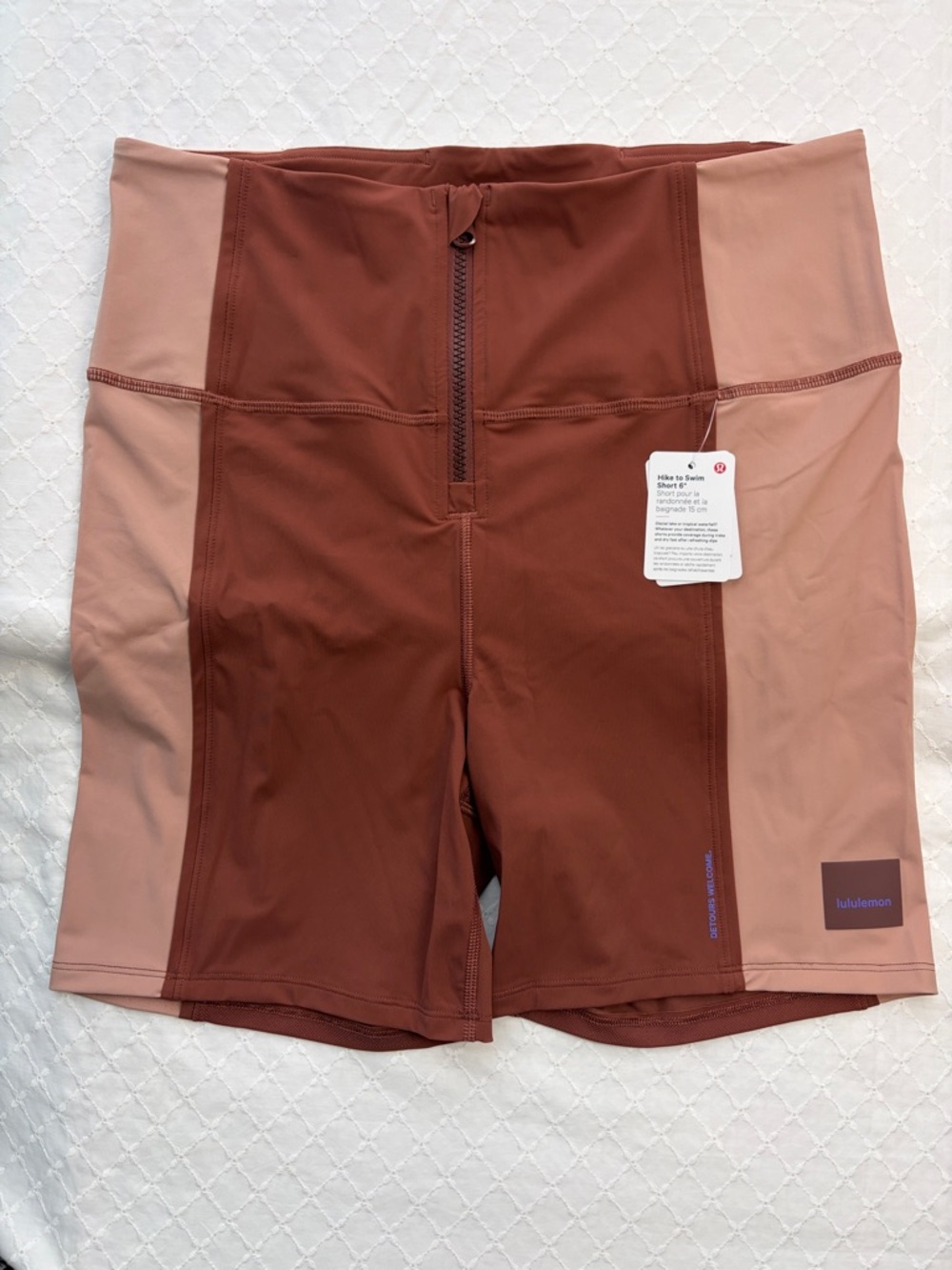 Lululemon Hike to Swim Short 6", Size 12, Color: Ancient Copper/Pink Clay, NWT